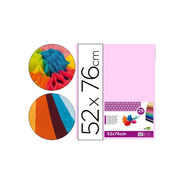 PAPEL SEDA 51x76cm 25 FOLHAS ROSA