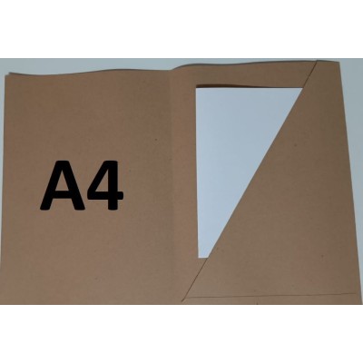 PASTA CARTOLINA A4 146-C C/BOLSA EM TRIANGULO KRAFT