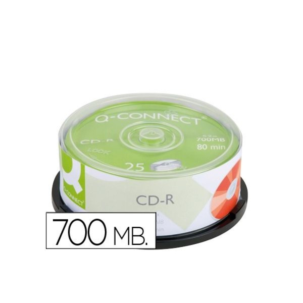 CD-R Q-CONNECT 700MB 52x 80MIN CAKE 25unid.