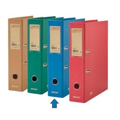 PASTA ARQUIVO ANCOR L/L 80MM KRAFT AZUL CLARO