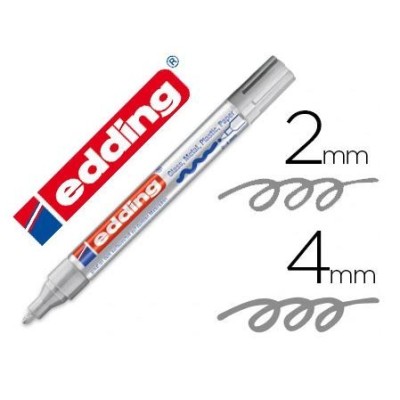 MARCADOR PERMANENTE EDDING 750 PT-CN 2-4MM PRATA