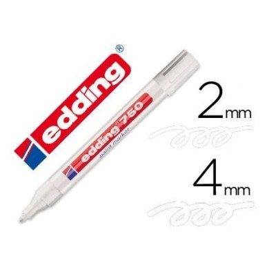 MARCADOR PERMANENTE EDDING 750 PT-CN 2-4MM BRANCO