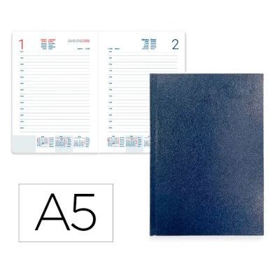 AGENDA ENCADERNADA DIARIA 2026 CORFU A5 15x21cm AZUL ESCURO