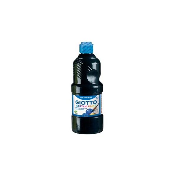 FRASCO TINTA ACRILICA GIOTTO DECOR 500ML PRETO