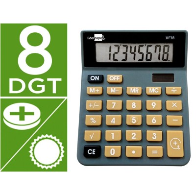 CALCULADORA DE SECRETARIA LP XF18 8DIG. 127x105x24mm - CINZA