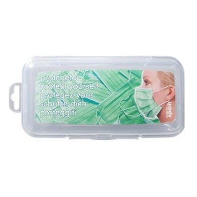 PORTA MASCARAS RETANGULAR 16.5cm TRASNPARENTE
