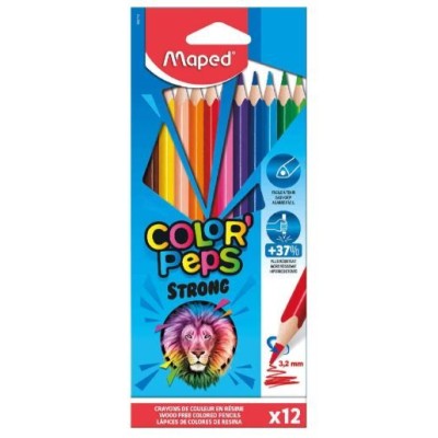 BLISTER C/ 12 x LAPIS DE COR MAPED COLOR PEPS STRONG MINA 3.2mm