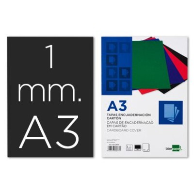 ACETATO ENCADERNAÇAO PVC 1mm A3 OPACO PRETO PACK_50unid