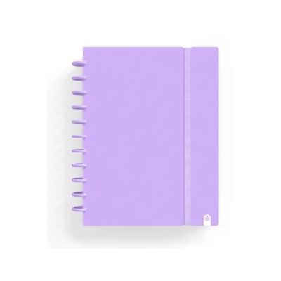 CADERNO INTELIGENTE "CAPA DURA" INGENIOX A4 100gr. 80FLS QUADRICULADO COR MALVA PASTEL 