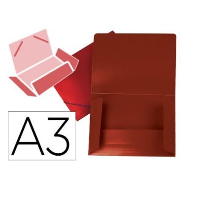 PASTA / CAPA PROJETOS POLIPROPILENO A3+ C/ ABAS C/ ELASTICO LOMBADA FLEXIVEL - VERMELHO TRANSLUCIDO