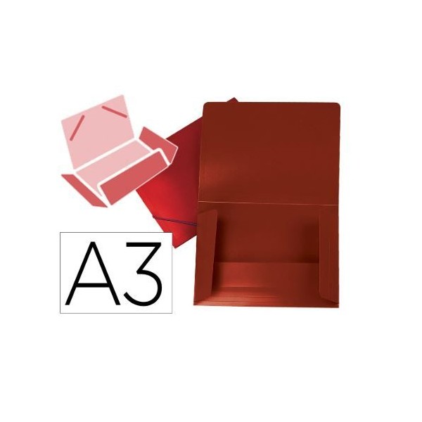 PASTA / CAPA PROJETOS POLIPROPILENO A3+ C/ ABAS C/ ELASTICO LOMBADA FLEXIVEL - VERMELHO TRANSLUCIDO