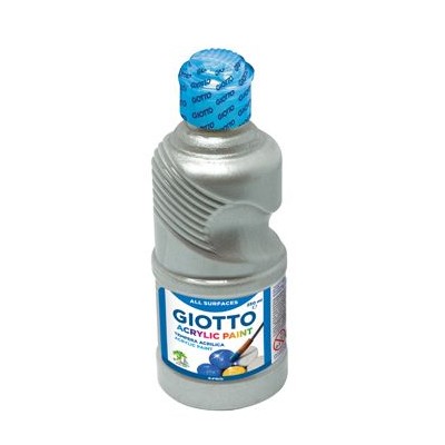 FRASCO TINTA ACRILICA GIOTTO 250ML PRATA