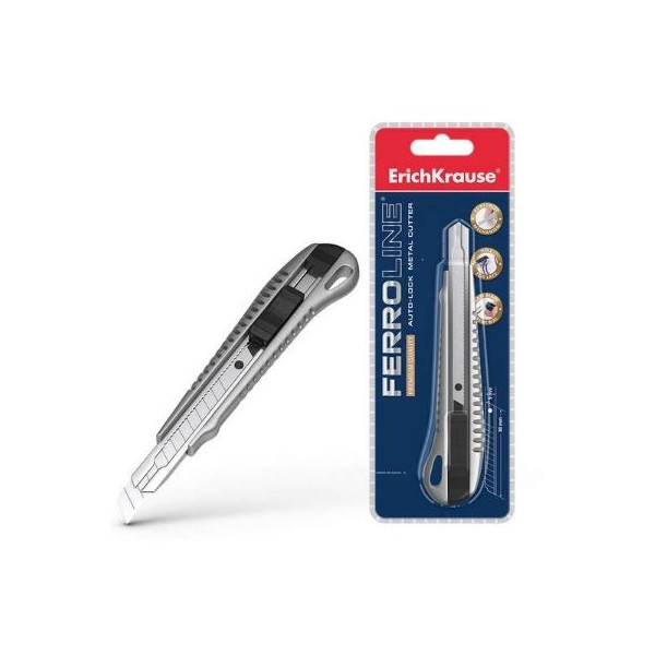 BLISTER C/ X-ACTO METALICO ERICHKRAUSE FERROLINE 9MM 