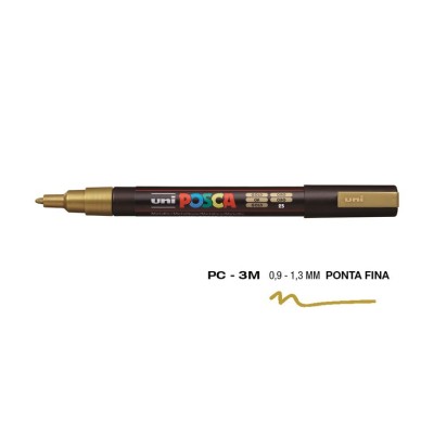 MARCADOR UNIBALL POSCA PC3M 0,9mm OURO
