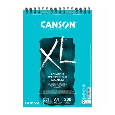 BLOCO ESPIRAL CANSON XL AQUARELLE A4 300gr. 30FLS