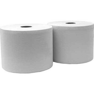 PACK 2 x ROLOS PAPEL INDUSTRIAL CELULOSE PASTA LISO 600MT