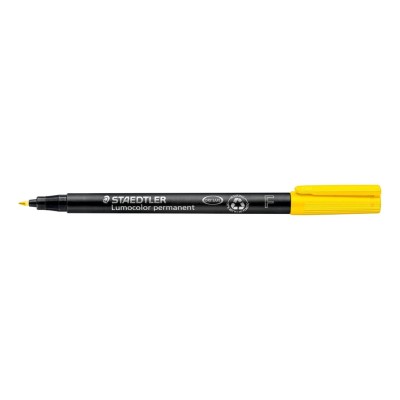 MARCADOR PERMANENTE ACETATO STAEDTLER LUMOCOLOR 0.6MM F AMARELO