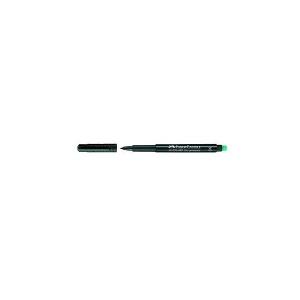 MARCADOR ACETATO PERMANENTE FABER-CASTELL 1.0MM M PRETO