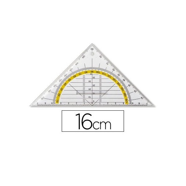 ESQUADRO GEOMETRICO C/PEGA (ARISTO) 16cm