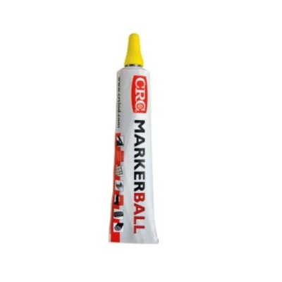 MARCADOR INDUSTRIAL EM BISNAGA COM PONTA EM ESFERA DE AÇO RESISTENTE  MARKER BALL AMARELO