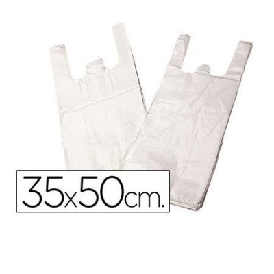 SACO PLASTICO BRANCO 2 ASAS 35x50CM (PACK 200unid.)