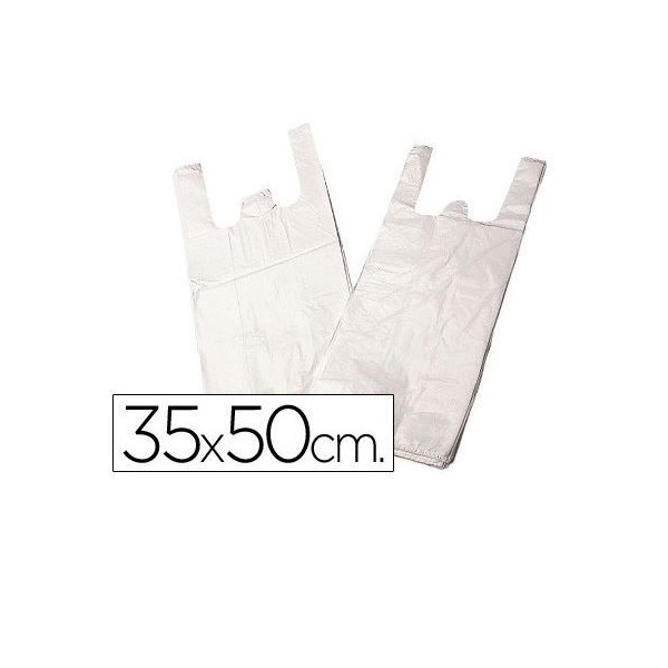 SACO PLASTICO BRANCO 2 ASAS 35x50CM (PACK 200unid.)
