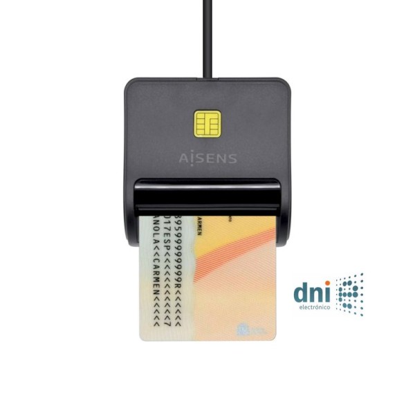 LEITOR CARTAO DNI AISENS C/ FIO USB 2.0