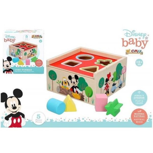 JOGO CUBOS DE MADEIRA DISNEY BABY 5 PEÇAS