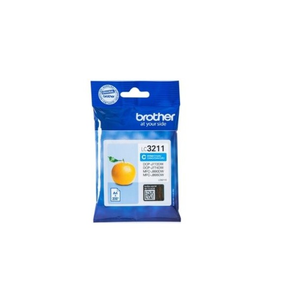 TINTEIRO BROTHER LC3211 CYAN ORIGINAL