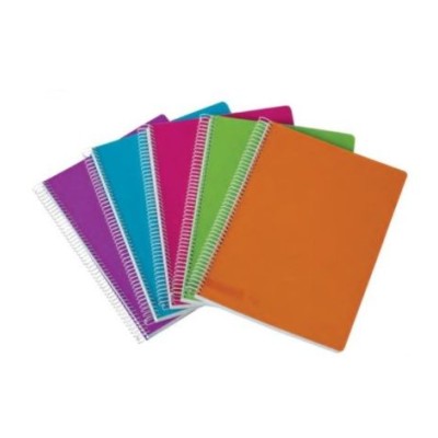CADERNO ESPIRAL CAPA DURA ANCOR A4 70gr. 120FLS PAUTADO CORES SORTIDAS