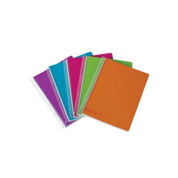 CADERNO ESPIRAL CAPA DURA ANCOR A4 70gr. 120FLS PAUTADO CORES SORTIDAS