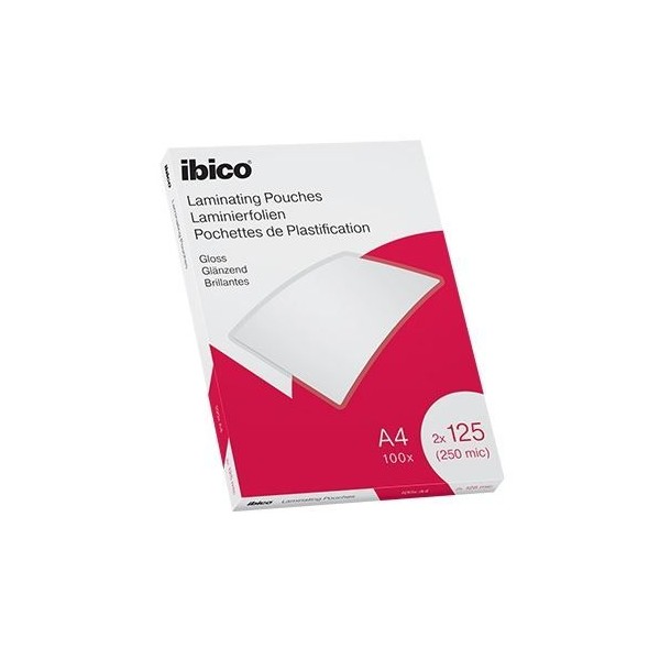 PACK C/ 100 FLS - BOLSA PLASTIFICAR TERMICA A4 125My - IBICO