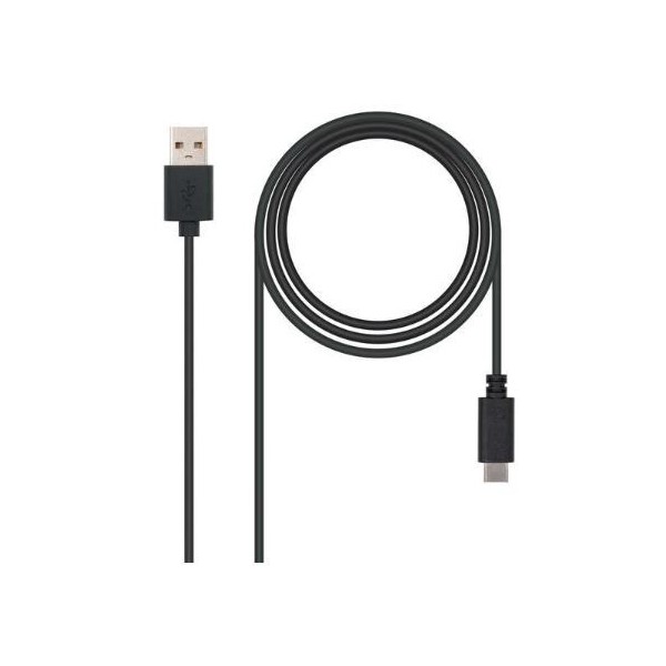 CABO USB-A PARA USB-C  M/M 1MT PRETO