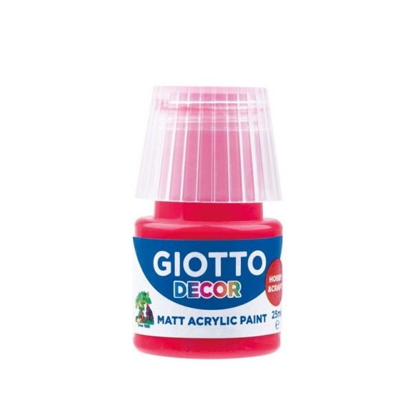FRASCO TINTA ACRILICA GIOTTO DECOR 25ML VERMELHO