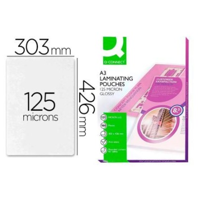 PACK C/ 100 FLS - BOLSA PLASTIFICAR TERMICA A3 125My