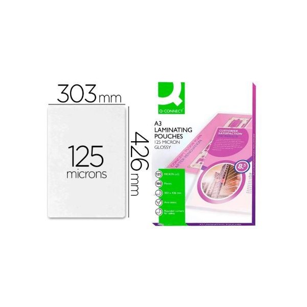 PACK C/ 100 FLS - BOLSA PLASTIFICAR TERMICA A3 125My