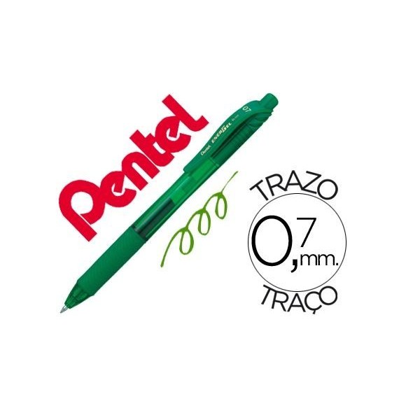 ESFEROGRAFICA ROLLER PENTEL ENERGEL BL107 0.7mm VERDE