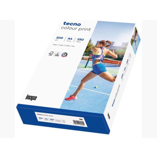 PAPEL FOTOCOPIA TECNO COLOR PRINT A4 200gr. 250FLS