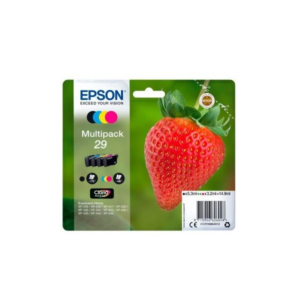 KIT 4 x TINTEIROS EPSON 29XL (BK/C/M/Y) ORIGINAL