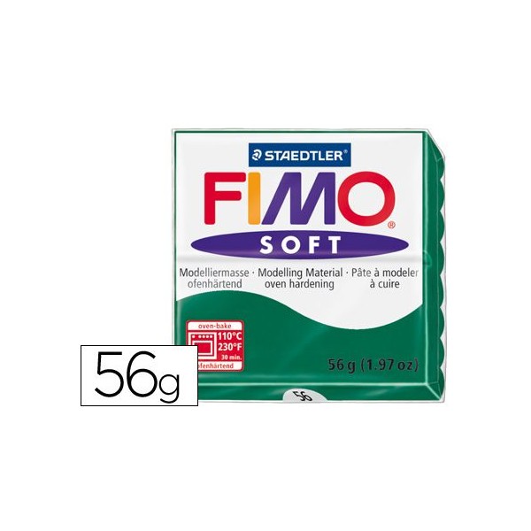 PASTA MODELAR FIMO SOFT 56GR. VERDE ESMERALDA