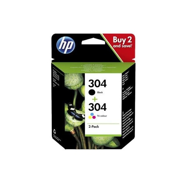 KIT TINTEIROS HP 304 PRETO + 304 TRICOLOR ORIGINAL