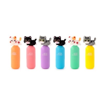 MARCADOR FLUORESCENTE C/ TOPO - GATINHO CORES SORTIDAS