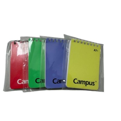 BLOCO NOTAS ESPIRAL CAMPUS A7+ 80gr. 60FLS LISO CORES SORTIDAS 