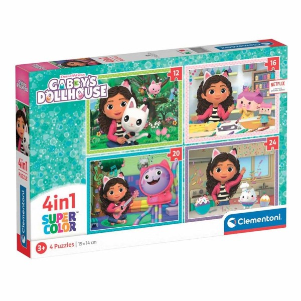 PUZZLE CLEMENTONI 12-16-20-24 PECAS PROGRESSIVO GABBY'S DOLLHOUSE