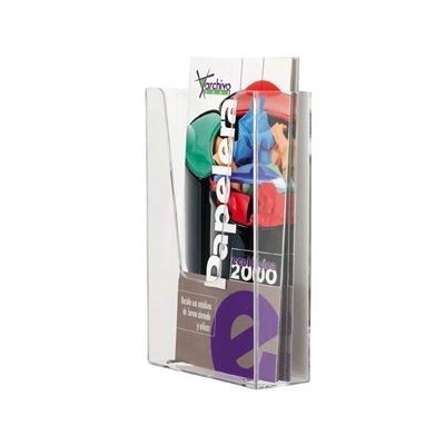 EXPOSITOR DE PAREDE PARA FLYERS 110x45x180mm EM ACRILICO