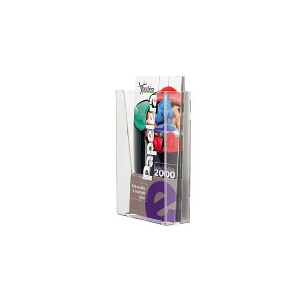 EXPOSITOR DE PAREDE PARA FLYERS 110x45x180mm EM ACRILICO