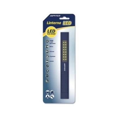 LANTERNA LED A PILHAS (AAA)  100LM  C/IMAN JUPITER - AZUL
