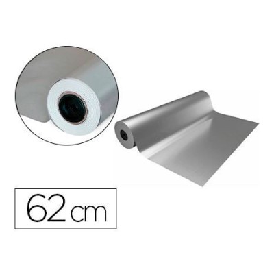 ROLO PAPEL EMBRULHO / FANTASIA  62CM x 80MT METALIZADO PRATA
