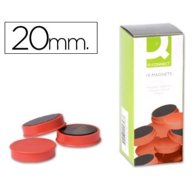 PACK x 10 IMAN SINALIZAÇAO QC 20mm VERMELHO