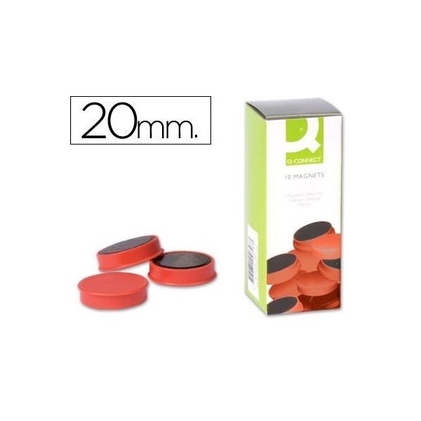 PACK x 10 IMAN SINALIZAÇAO QC 20mm VERMELHO